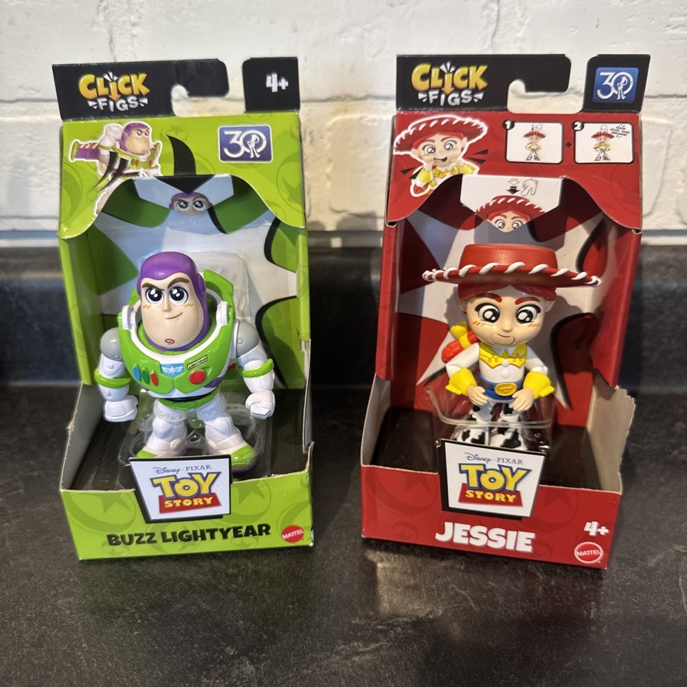 lot of 2 Toy Story  Jessie and Buzz Lightyear Click Figs New In Box